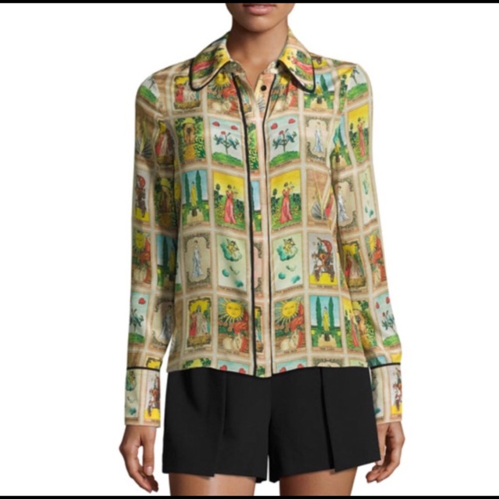 Alice and Olivia Tarot Card Blouse